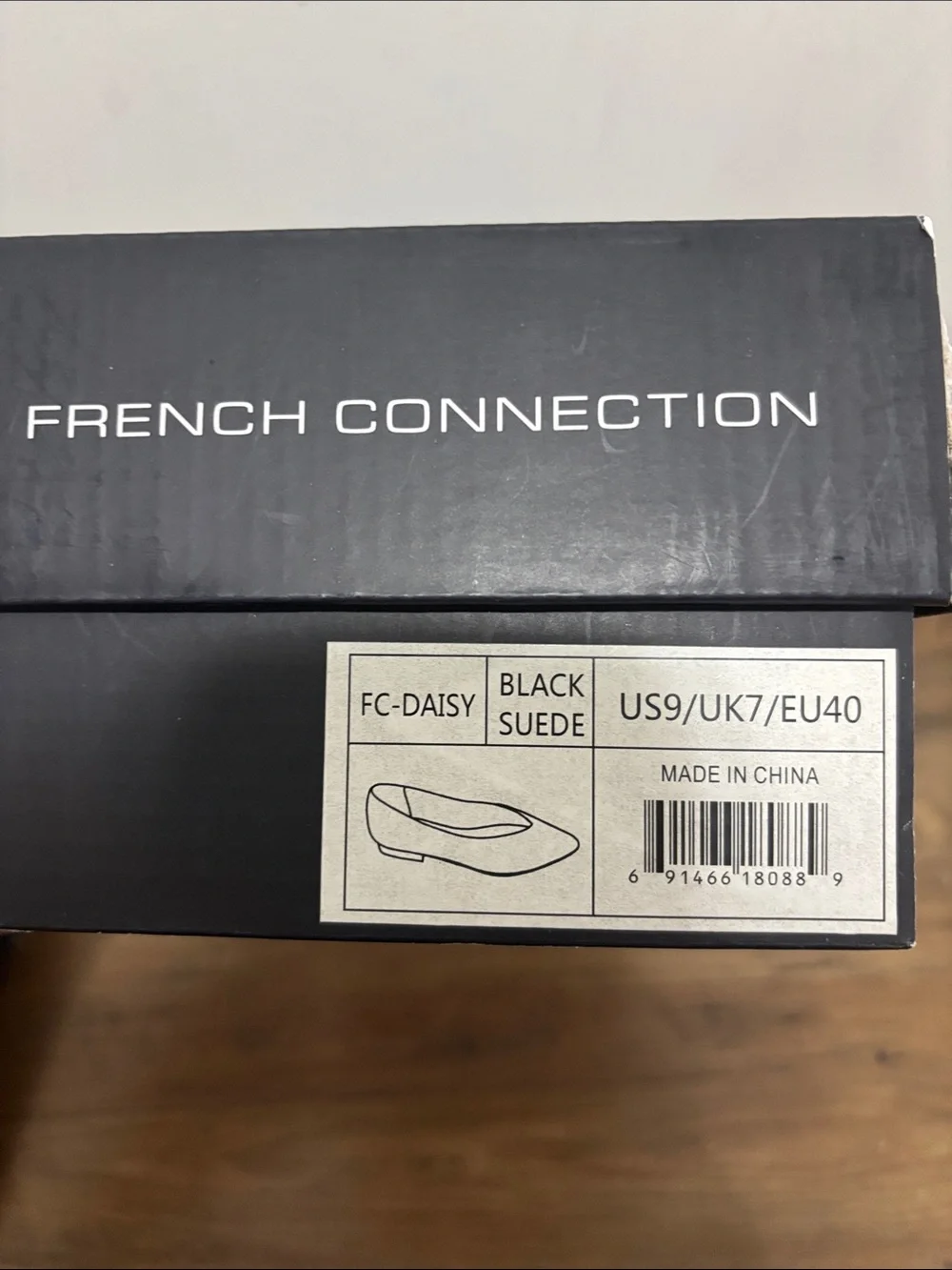 French Connection Black Suede Pointed-Toe Flats - Picture 5 of 5